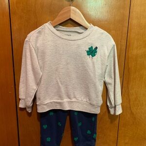New 2T Carter’s St. Patty’s Day Outfit Clovers